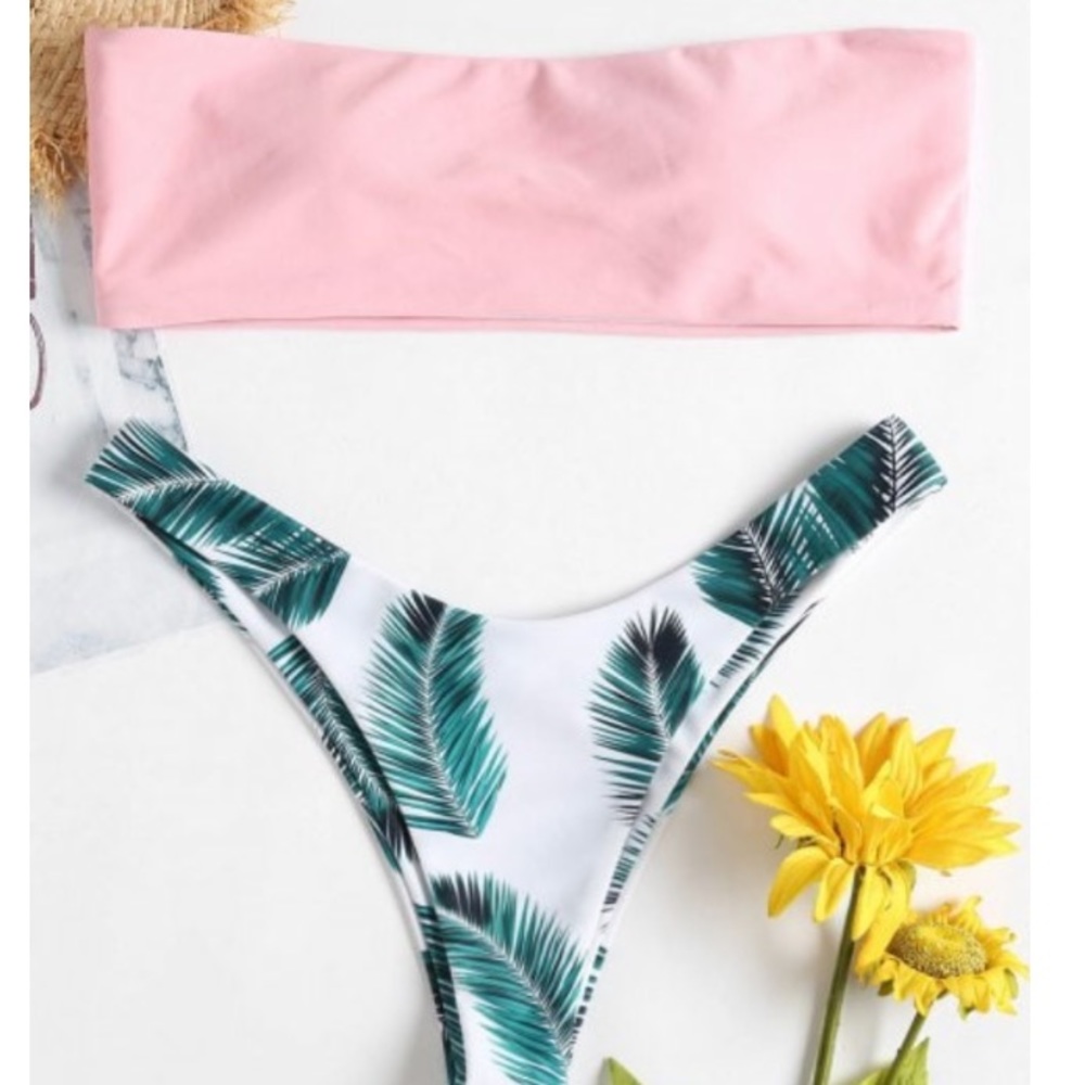 🌿Sale🌿NWT Bandeau Tropical Bikini Set